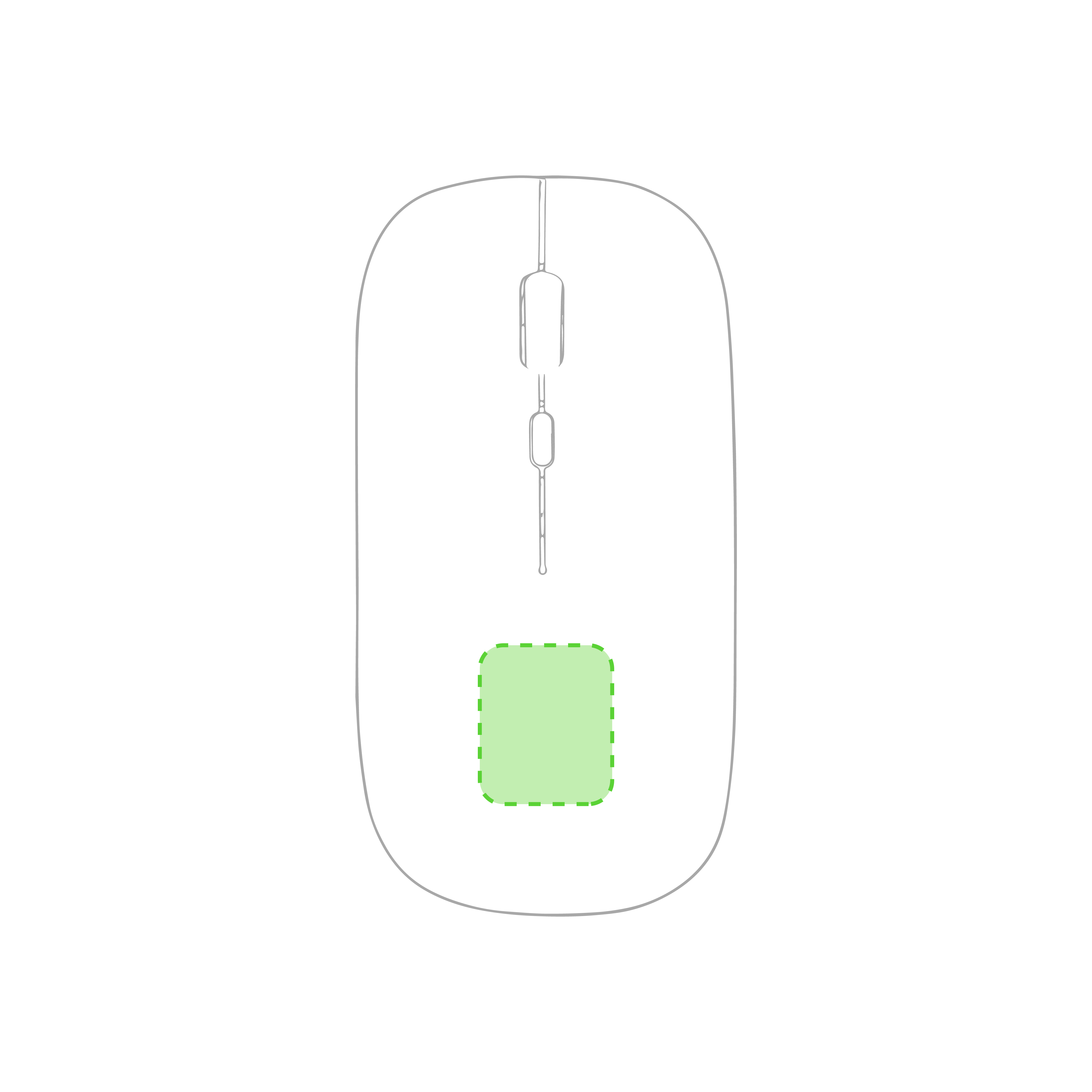 Ratón inalámbrico de ABS reciclado con batería recargable de 500 mAh