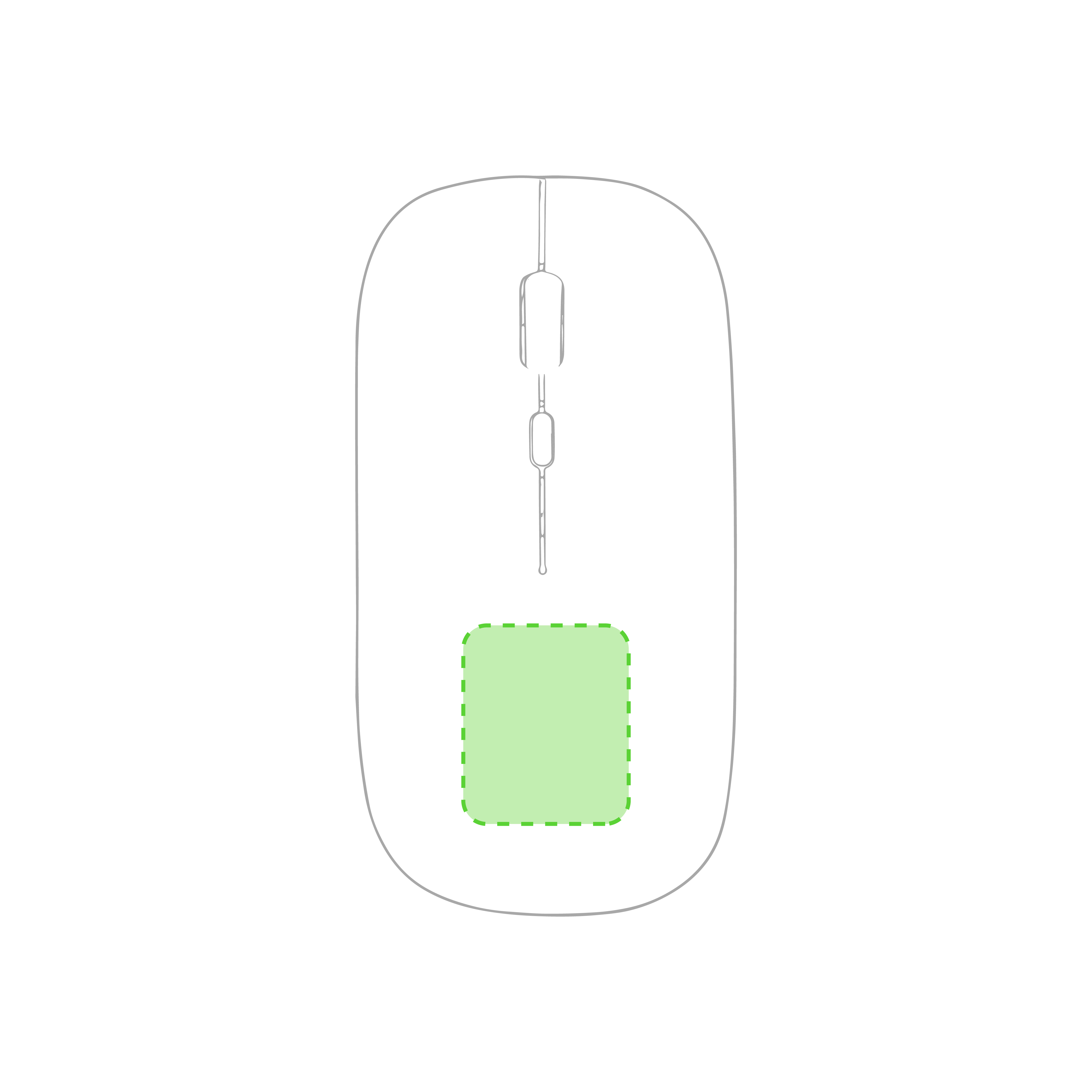 Ratón inalámbrico de ABS reciclado con batería recargable de 500 mAh
