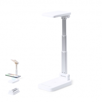 Lámpara plegable de aluminio con 28 LEDs y cargador inalámbrico 10W