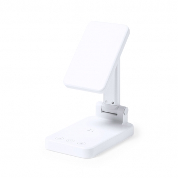 Lámpara plegable de aluminio con 28 LEDs y cargador inalámbrico 10W
