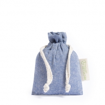 Bolsita pequeña de algodón reciclado GRS certificado 120 g/m² — 10x14 cm, para objetos pequeños