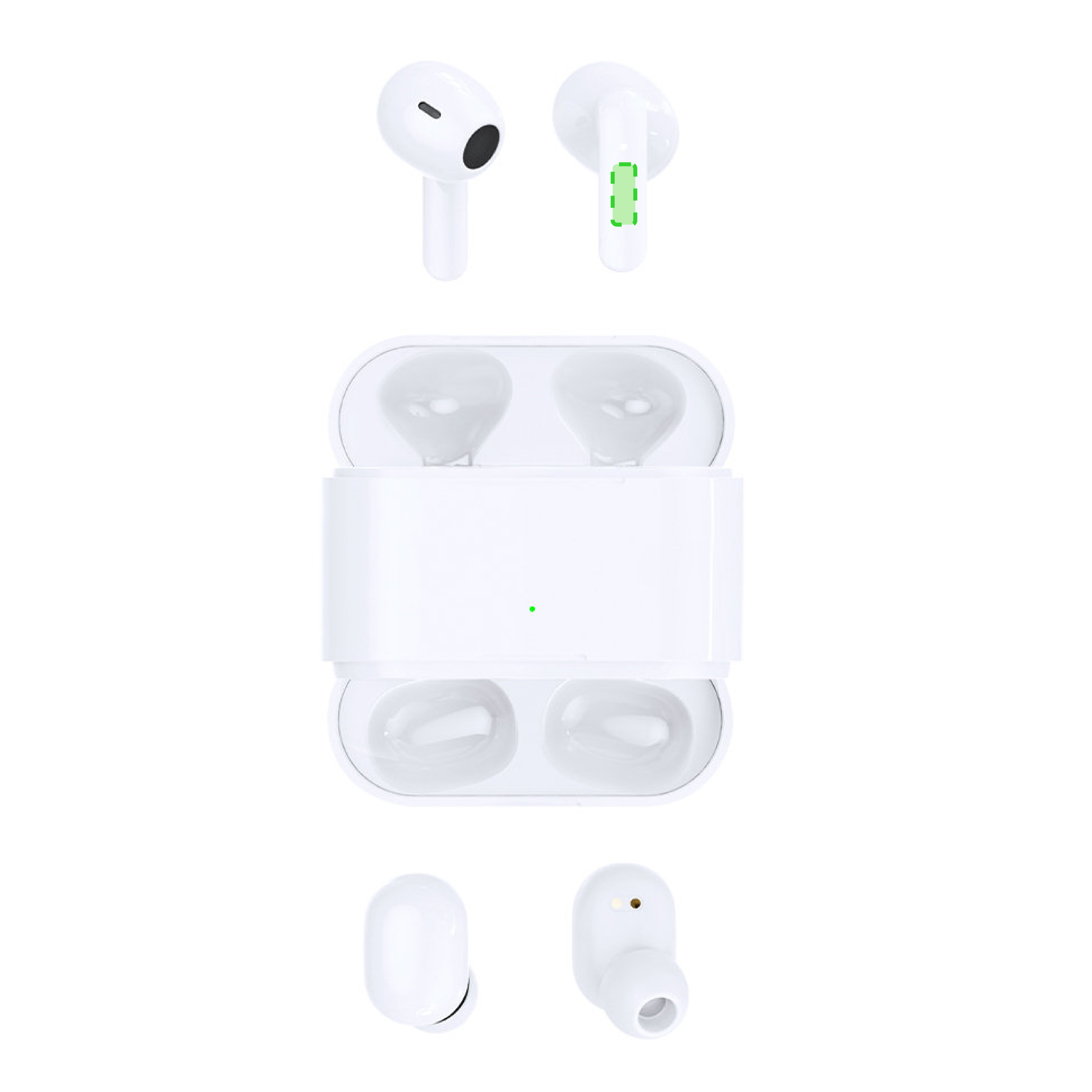 Set 2 pares de auriculares Bluetooth 5.0 en un único estuche de carga, 2 diseños ergonómicos