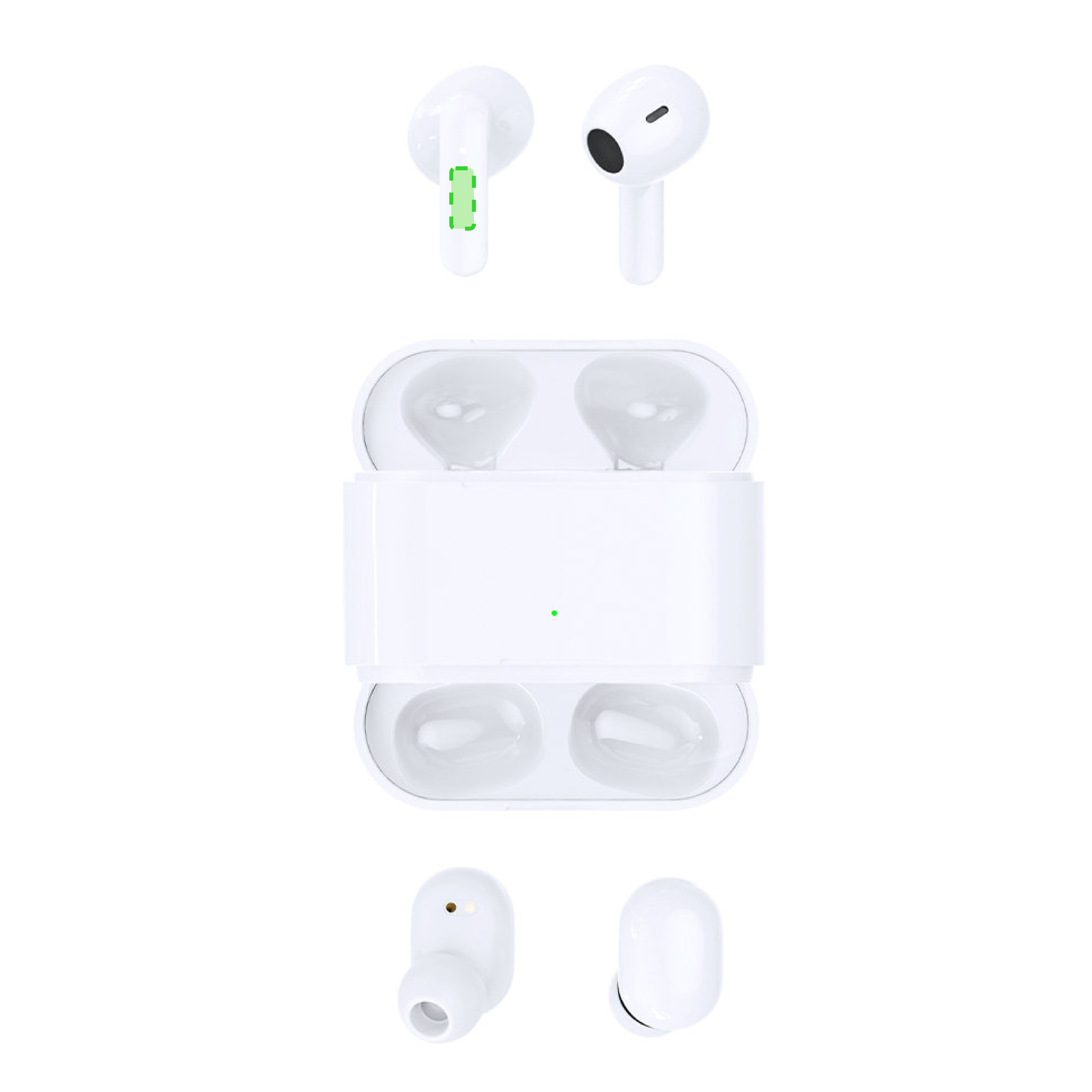 Set 2 pares de auriculares Bluetooth 5.0 en un único estuche de carga, 2 diseños ergonómicos