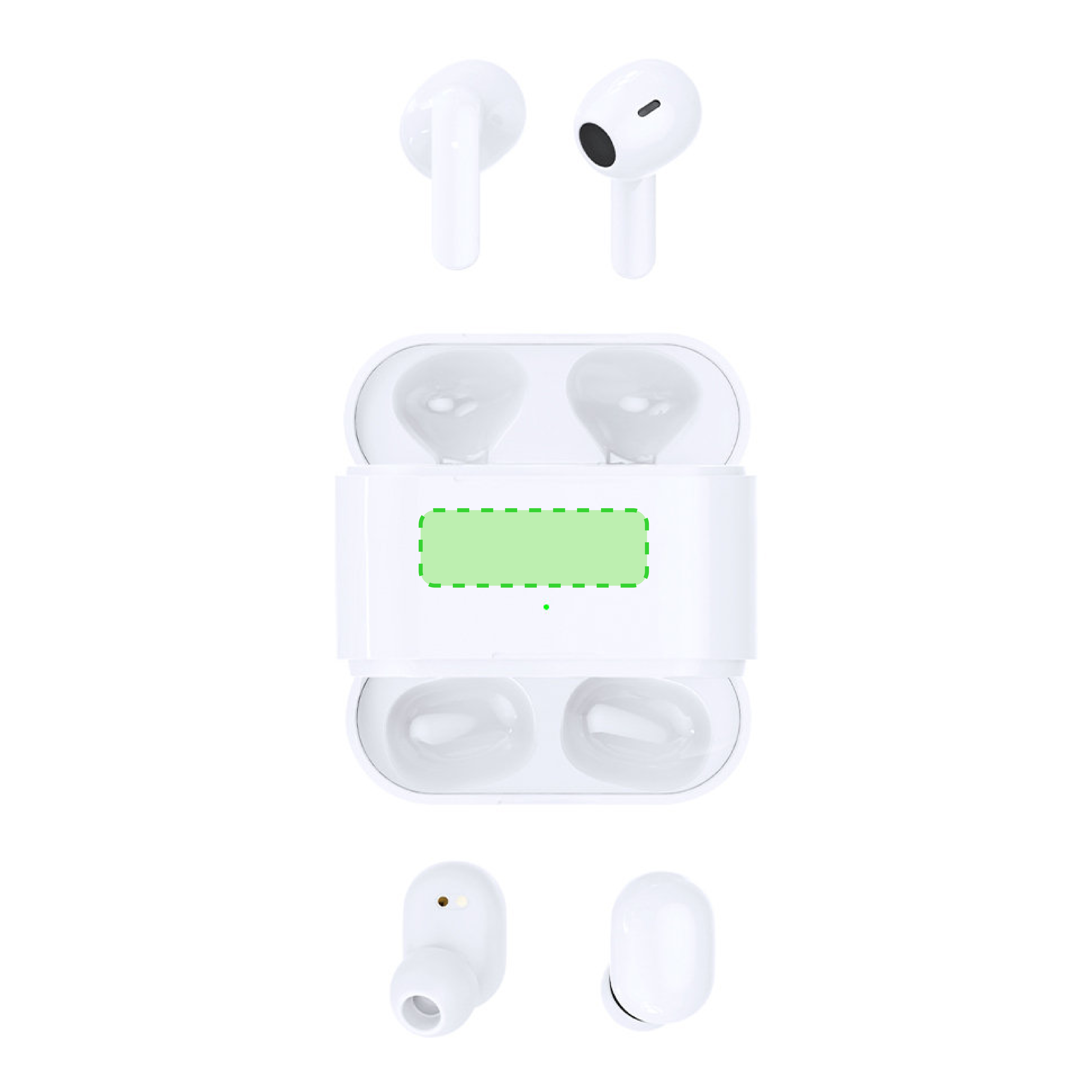 Set 2 pares de auriculares Bluetooth 5.0 en un único estuche de carga, 2 diseños ergonómicos