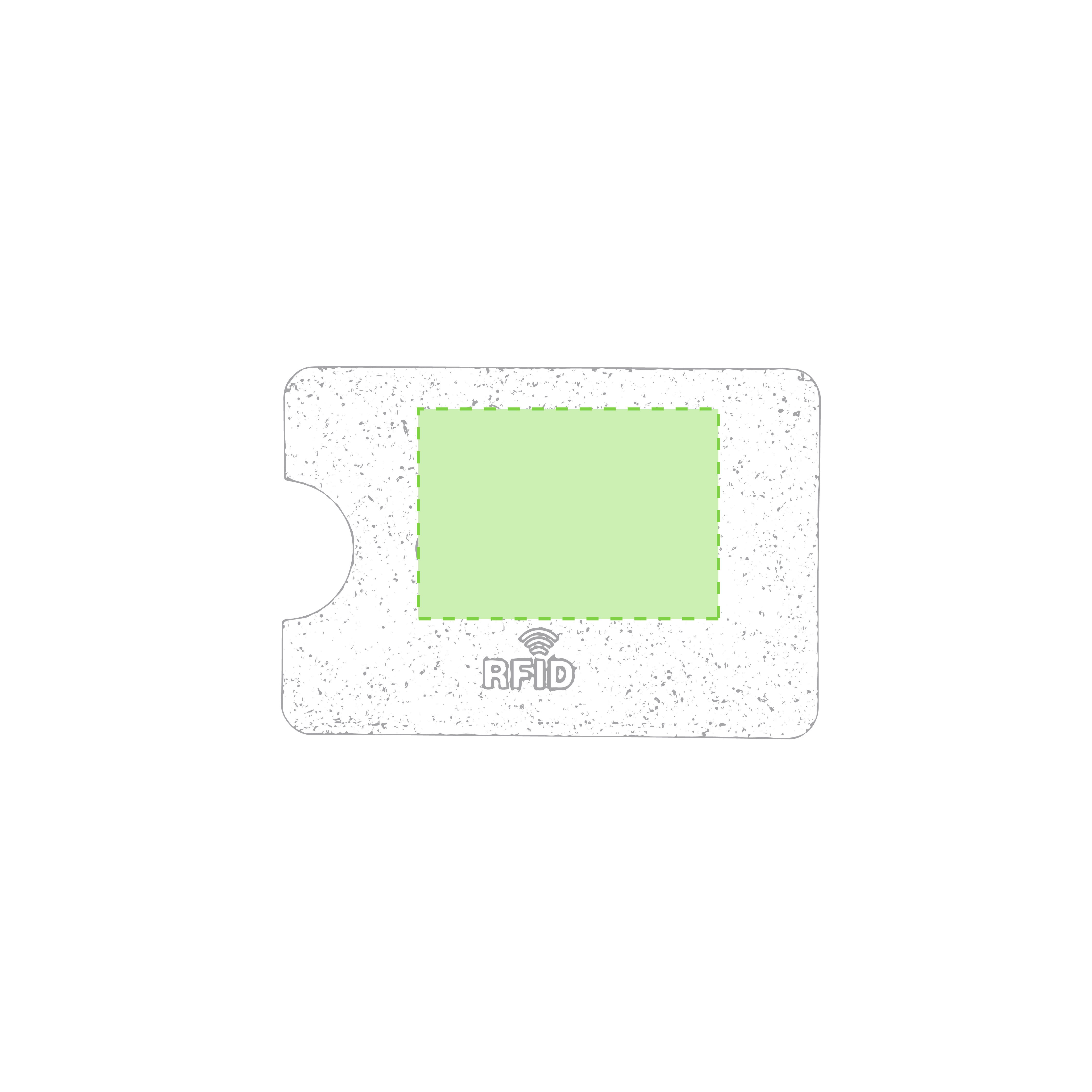Tarjetero ultrafino de papel reciclado y aluminio con protección RFID 2 g