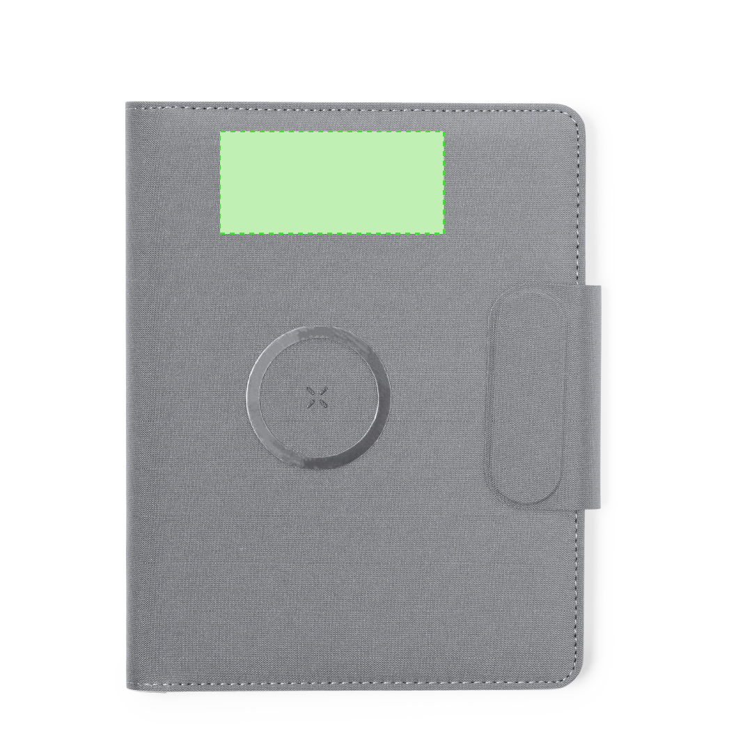 Bloc multifunción de RPET con cargador 10W y batería externa 5000 mAh