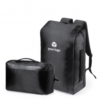 Mochila portadocumentos de poliéster 300D con solapa frontal, portátil 17