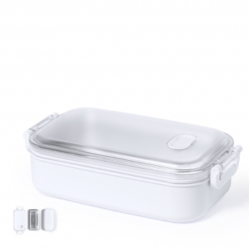 Fiambrera térmica de PP con bandeja interior de acero inox 500 ml — conserva el calor horas