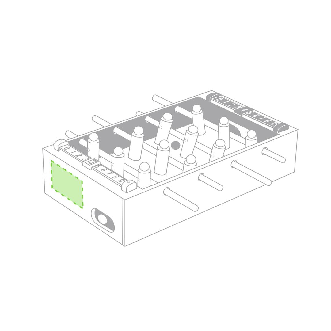 Minifutbolín de madera y caña de trigo 36,5×9,5×32 cm con 2 bolas incluidas