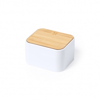 Auriculares cargador inalámbrico de Bambú/ ABS 10W de 30 mAh