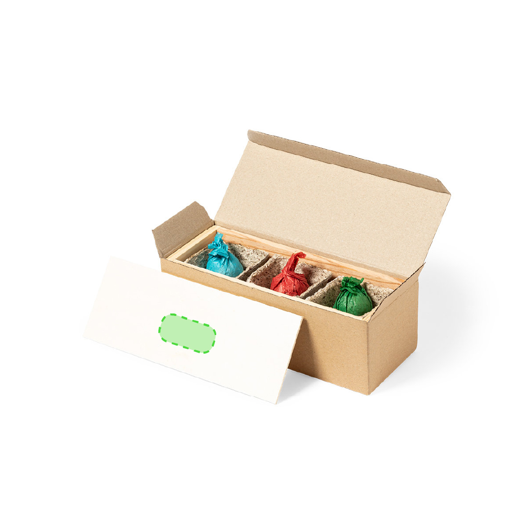 Kit huerto de madera con 3 semillas cilantro perejil y albahaca Made in Europe