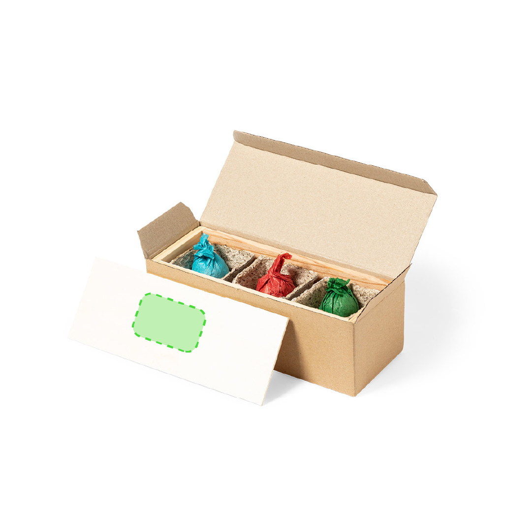 Kit huerto de madera con 3 semillas cilantro perejil y albahaca Made in Europe