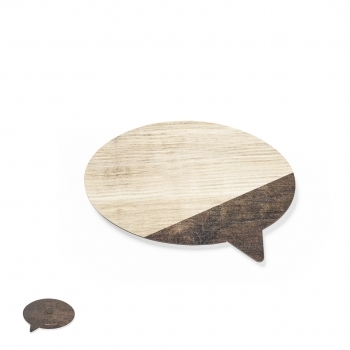 Imán decorativo para nevera de madera natural