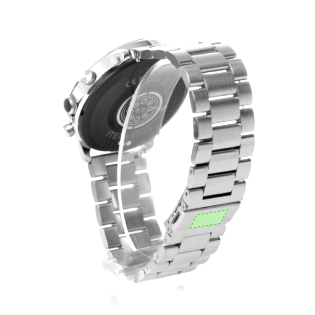 Reloj inteligente multifunción con correa de acero inoxidable, pantalla TFT táctil 1,32