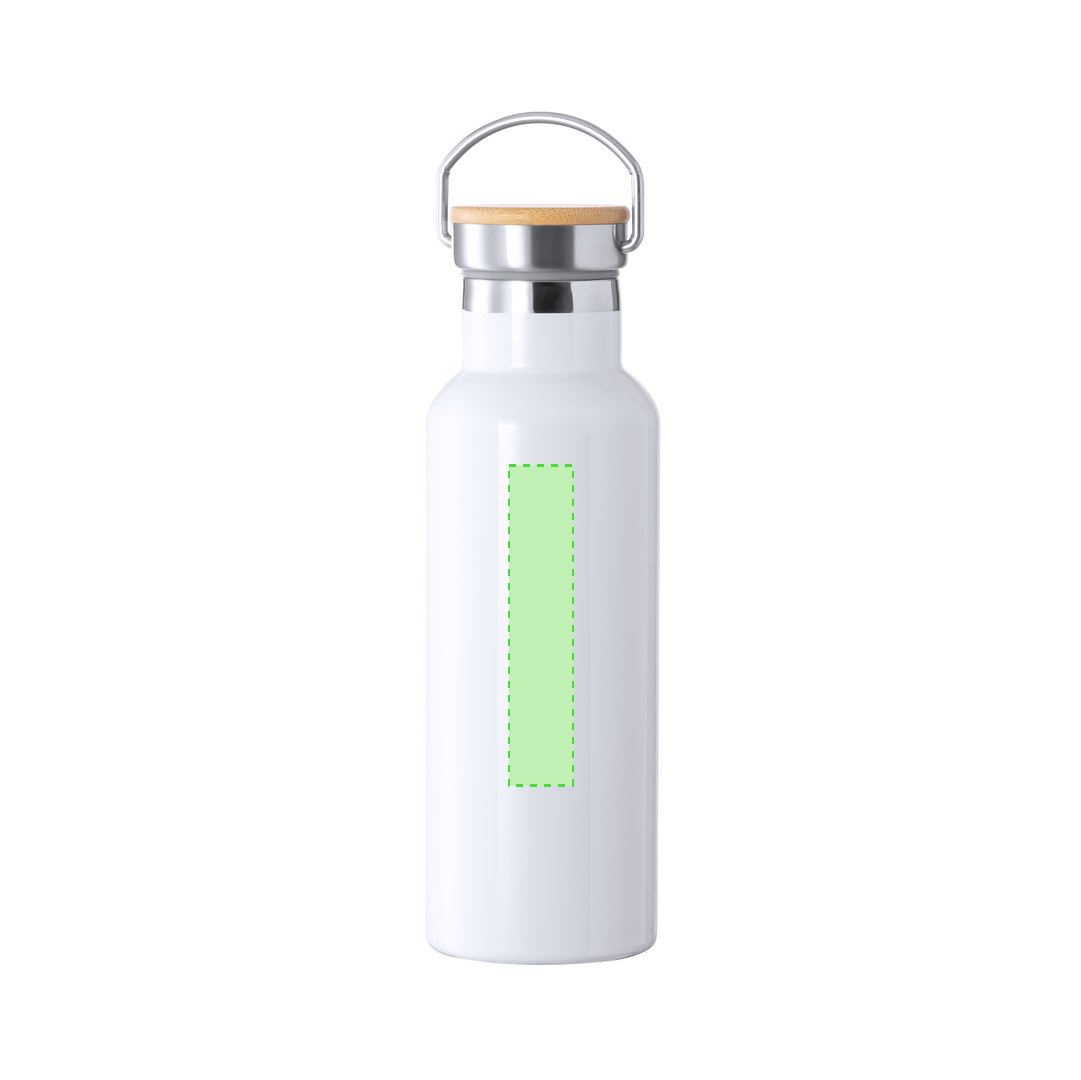 Bidón térmico de acero y bambú personalizable por sublimación 500 ml