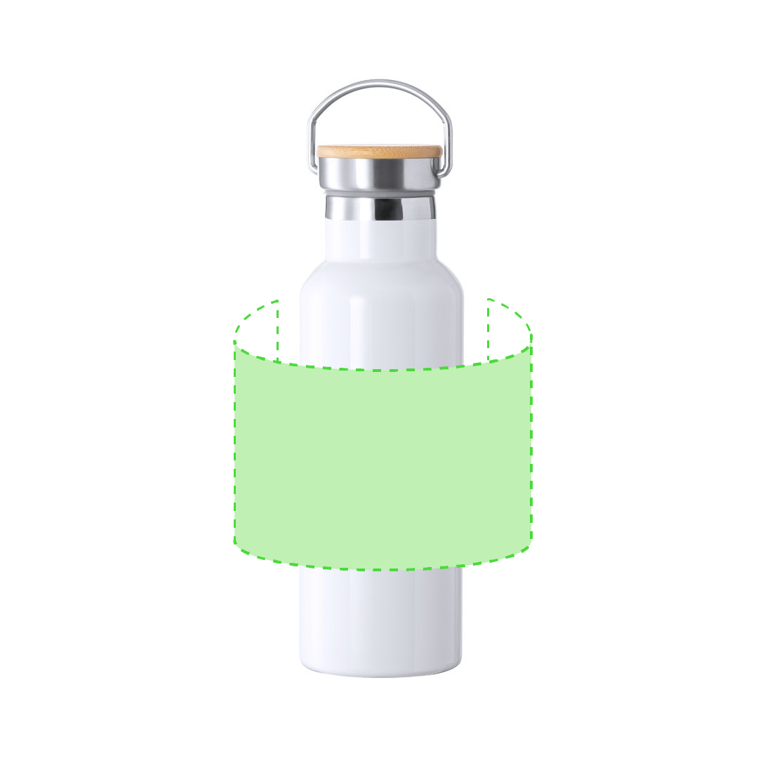 Bidón térmico de acero y bambú personalizable por sublimación 500 ml