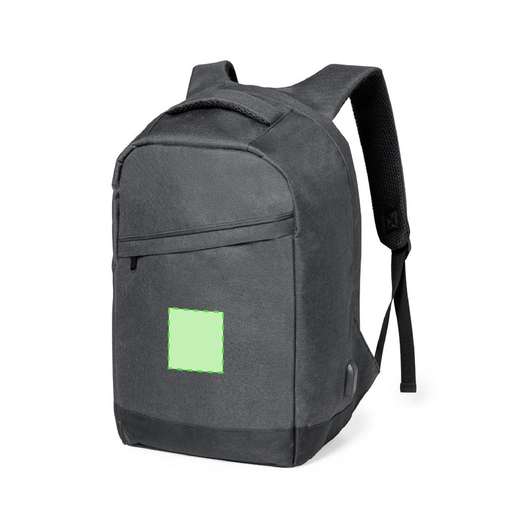 Mochila antirrobo de poliéster 600D con USB, portátil 15