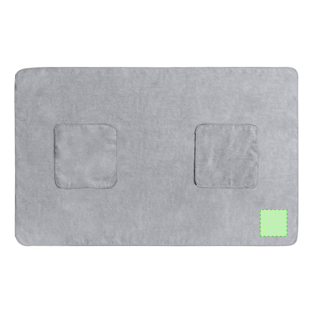 Toalla mascotas microfibra poliéster 160g/m² absorción rápida funda transporte
