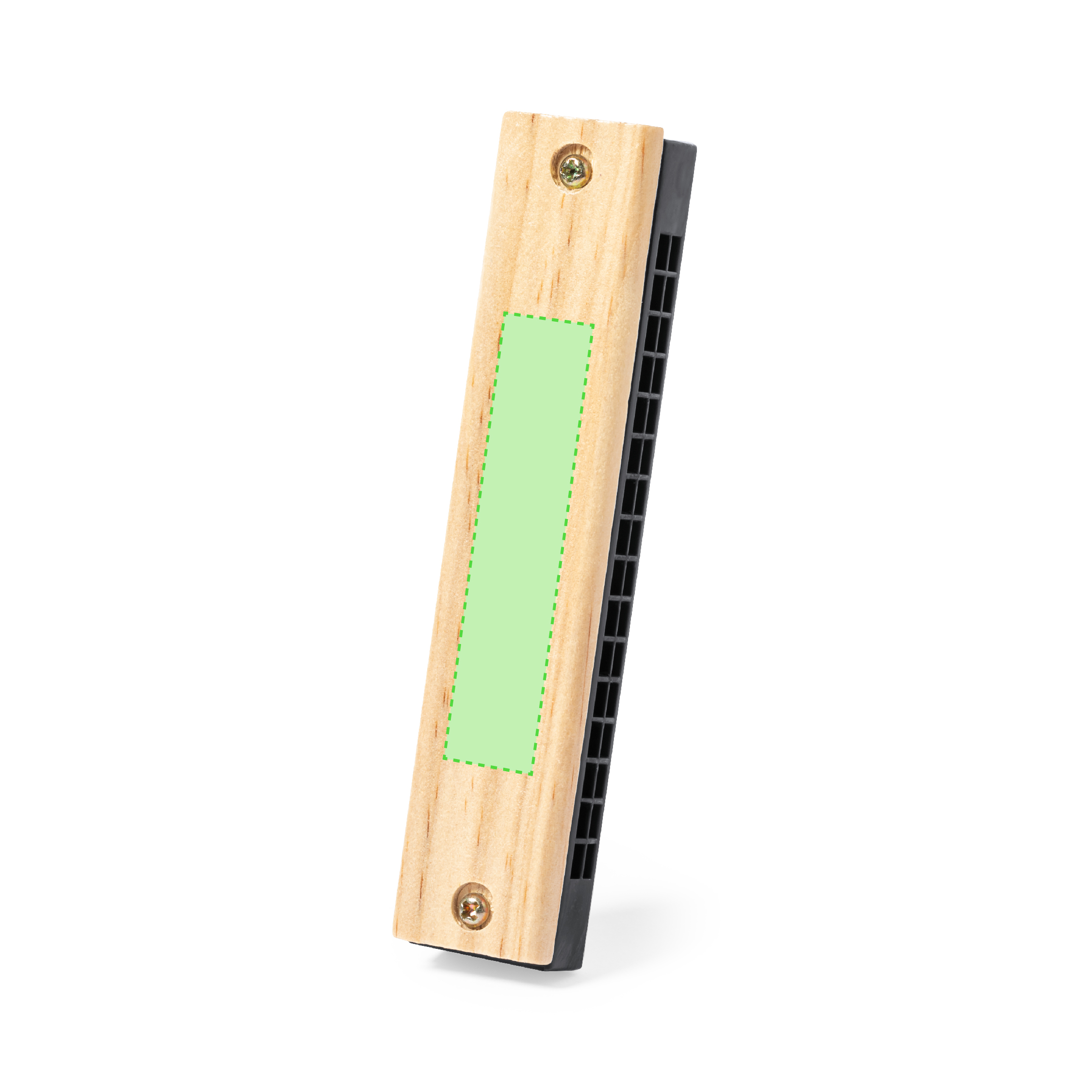 Armónica con tapas de madera natural pino con funda non-woven cordones