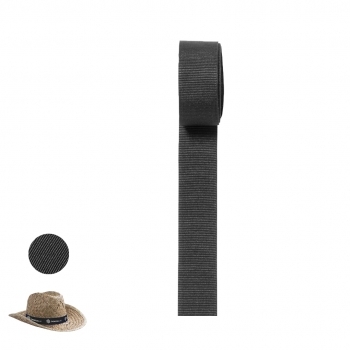 Cinta extra ancha de poliéster para sombrero 67 x 3,7 cm — servida en rollo de 100 m (~150 unidades)