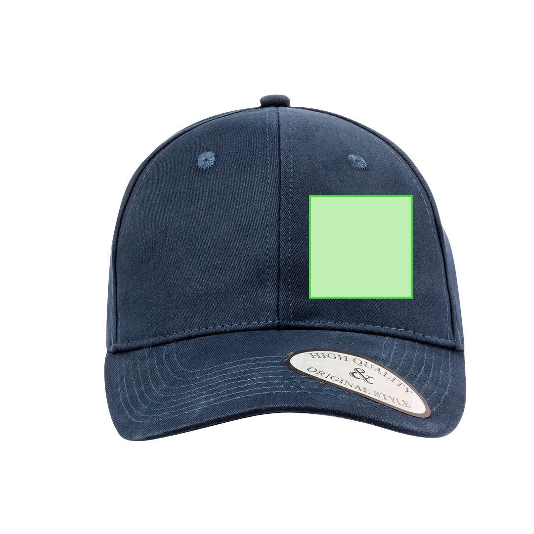 Gorra cerrada 6 paneles de algodón peinado y spandex con cinta interior elástica en tallas S-M y L-XL