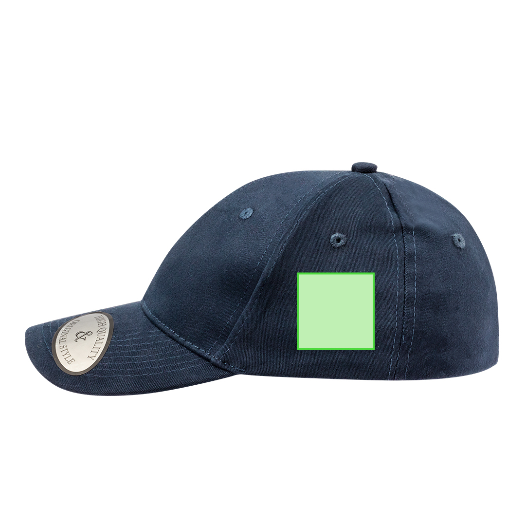 Gorra cerrada 6 paneles de algodón peinado y spandex con cinta interior elástica en tallas S-M y L-XL
