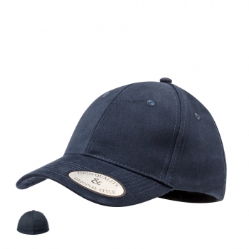 Gorra cerrada 6 paneles de algodón peinado y spandex con cinta interior elástica en tallas S-M y L-XL