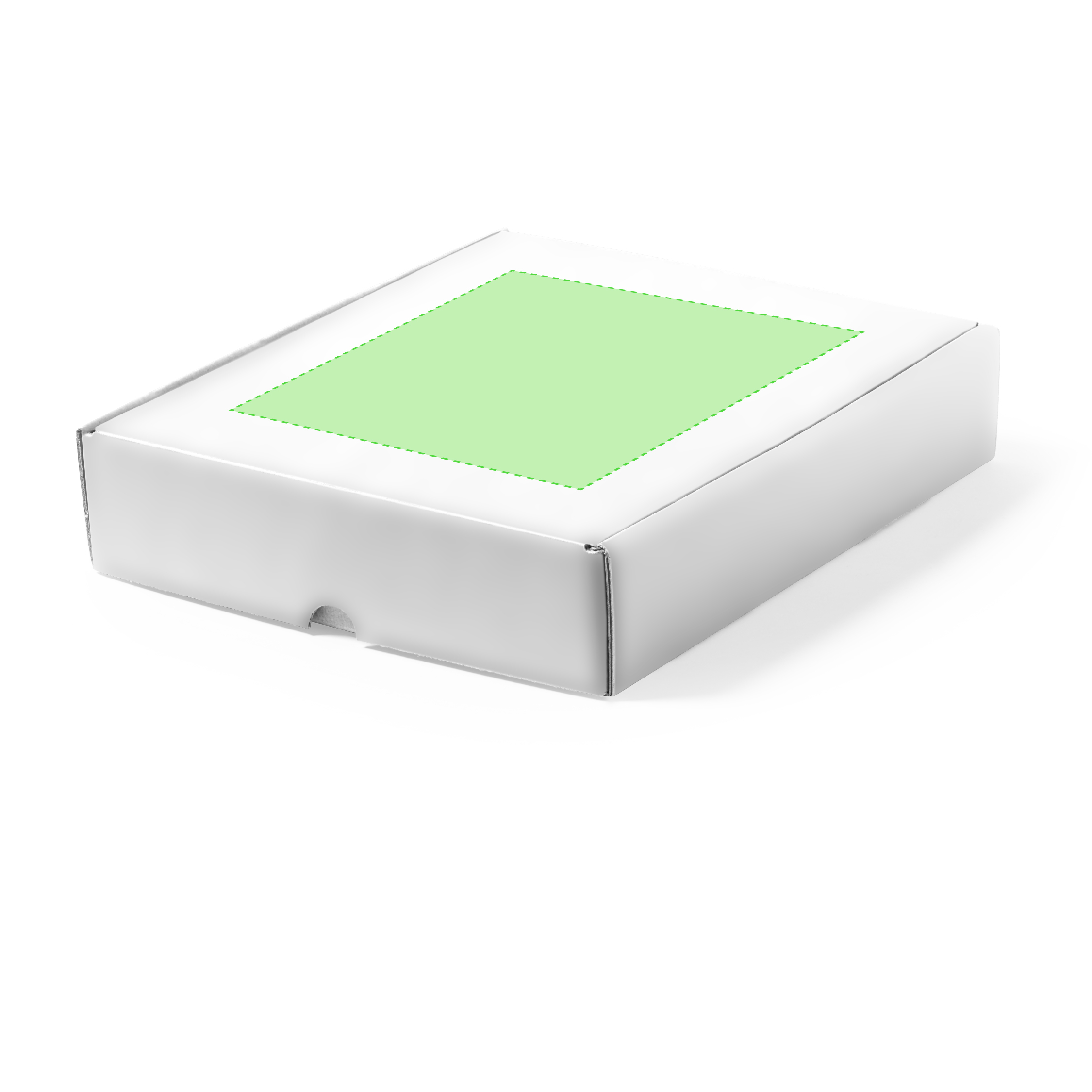 Caja de presentación XL en cartón corrugado FSC blanco — 26,5x30x9 cm, el mayor tamaño de la gama blanca