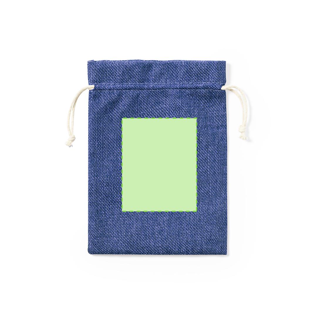 Bolsa de presentación de poliéster inspiración nature con cierre de cordón en variada gama de colores — 15x21 cm