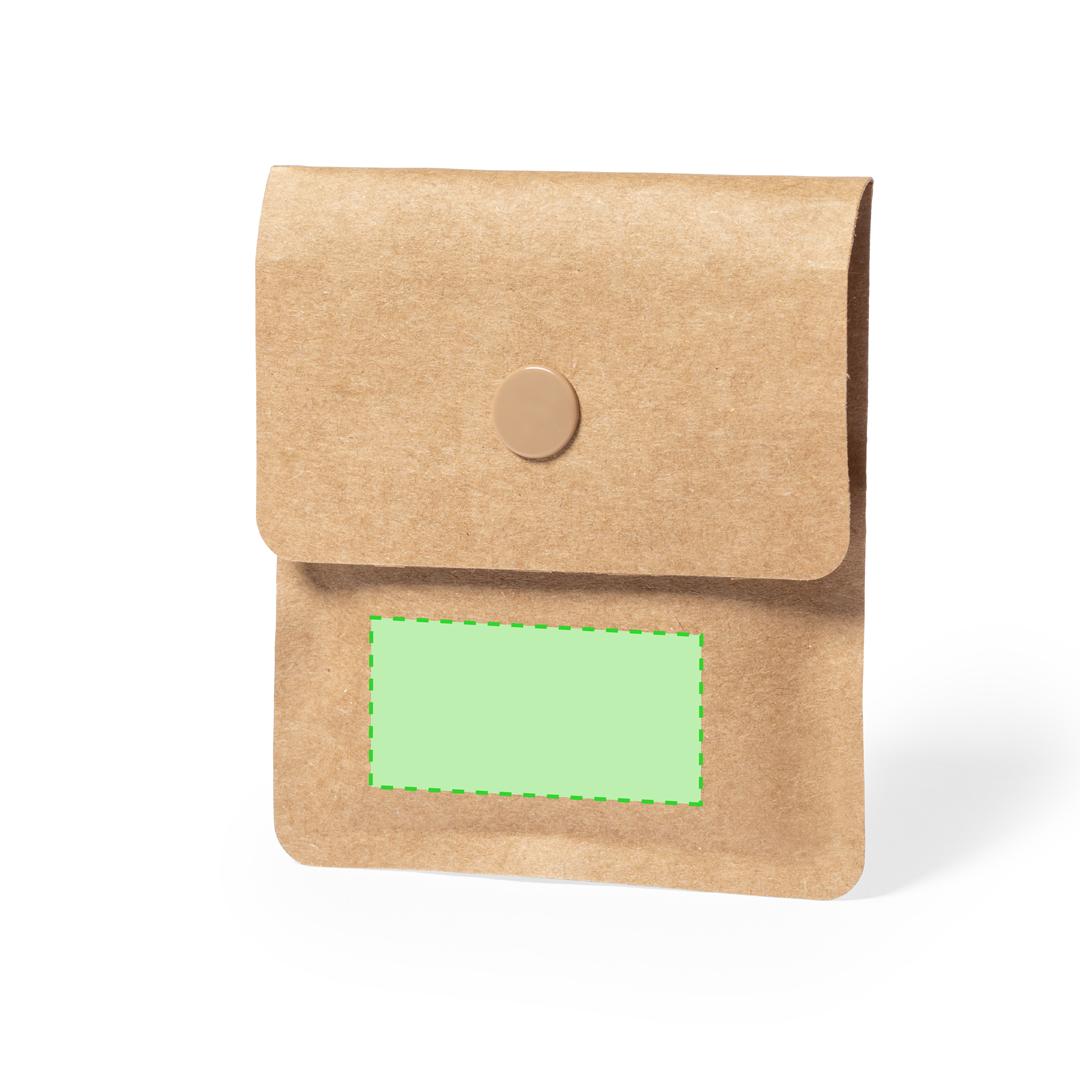 Cenicero de bolsillo de papel reciclado laminado con interior de aluminio ignífugo