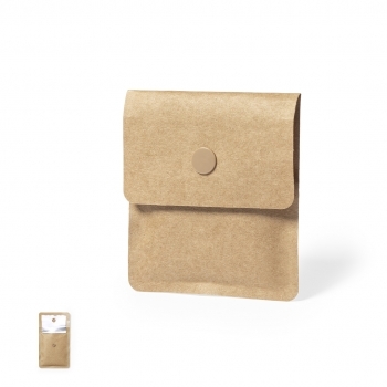 Cenicero de bolsillo de papel reciclado laminado con interior de aluminio ignífugo