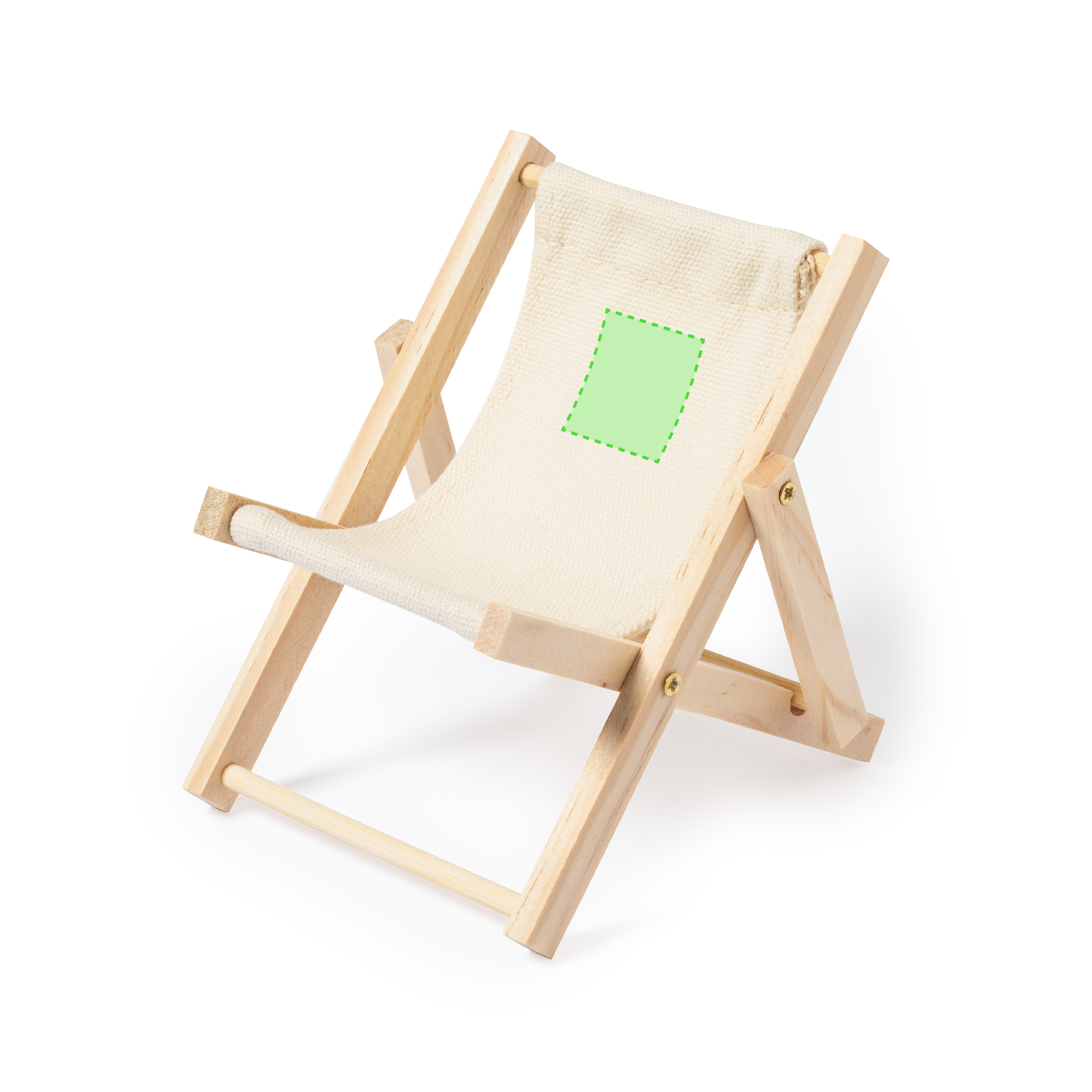 Soporte plegable de madera y algodón con 2 posiciones de ángulo