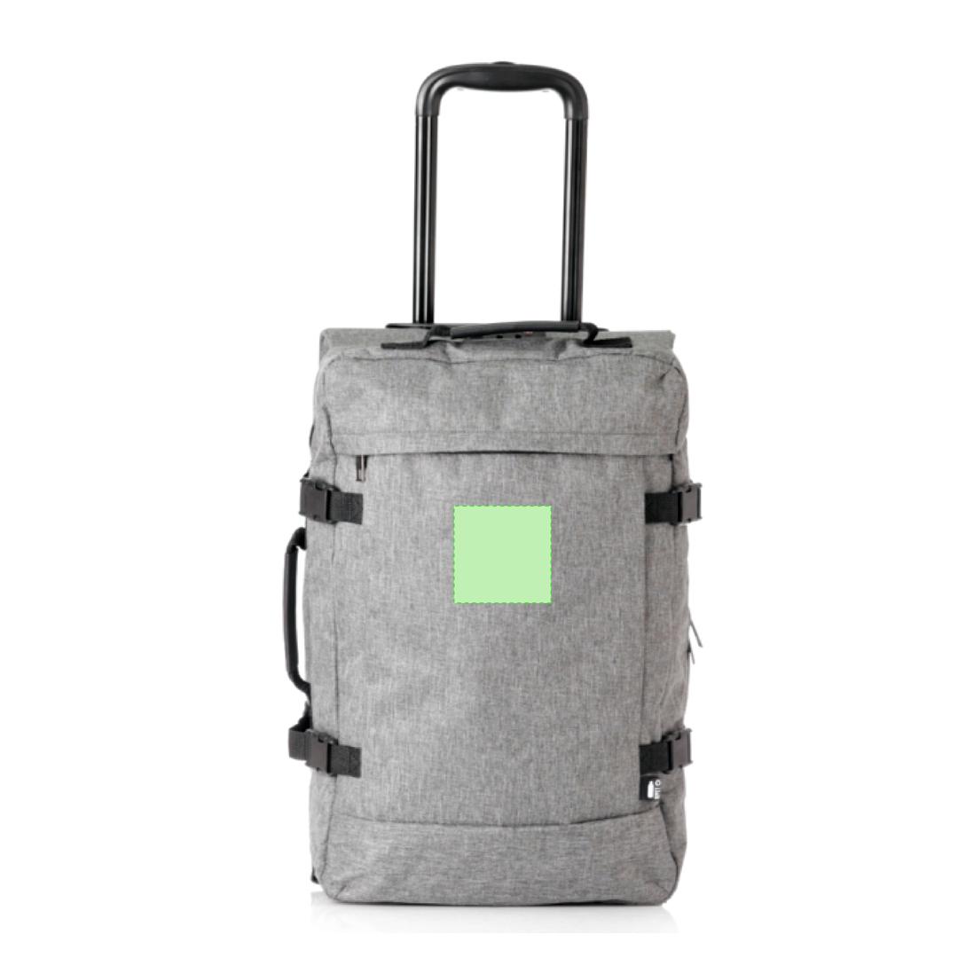 Trolley de poliéster 300D reciclado con cierre de seguridad TSA extensible