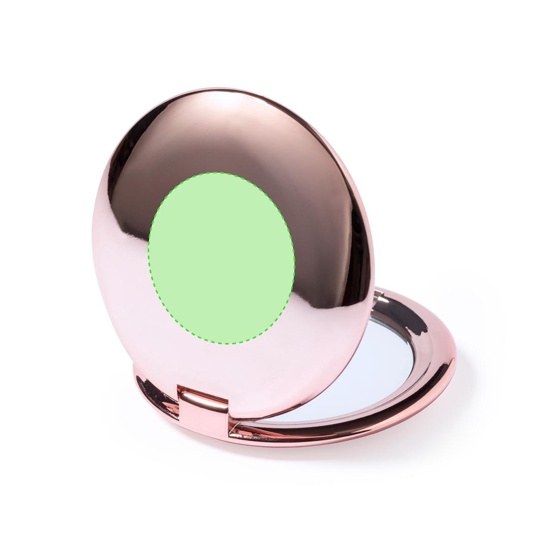 Espejo plegable compacto con aumento 2X en acabado mate