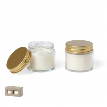 Set de velas aromáticas de cristal aroma fresia