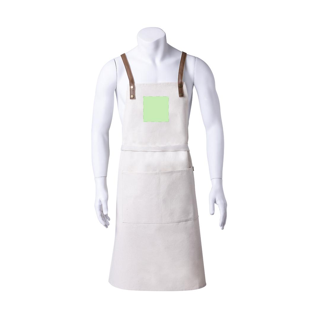 Delantal de cocina de algodón canvas y PU 340 g/m² profesional