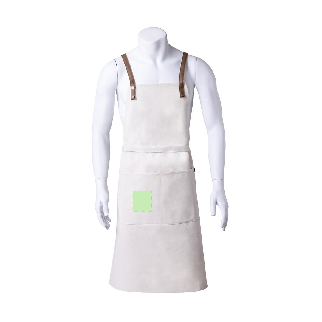 Delantal de cocina de algodón canvas y PU 340 g/m² profesional