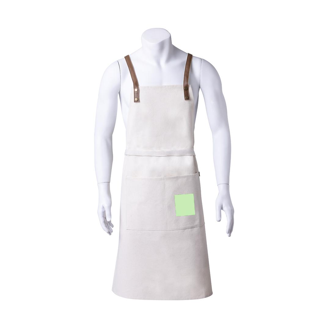 Delantal de cocina de algodón canvas y PU 340 g/m² profesional