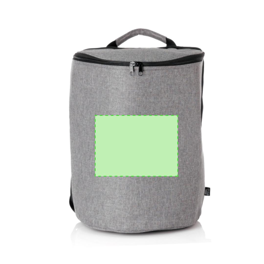 Mochila nevera RPET 600D con asas acolchadas ajustables, interior de aluminio y asa superior