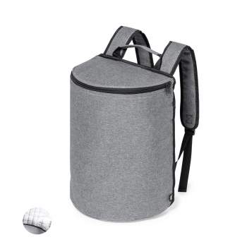 Mochila nevera RPET 600D con asas acolchadas ajustables, interior de aluminio y asa superior