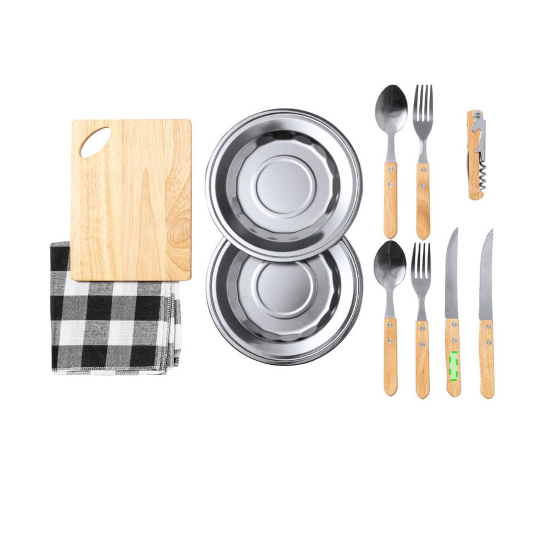Set de picnic de algodón 2 servicios para 2 personas