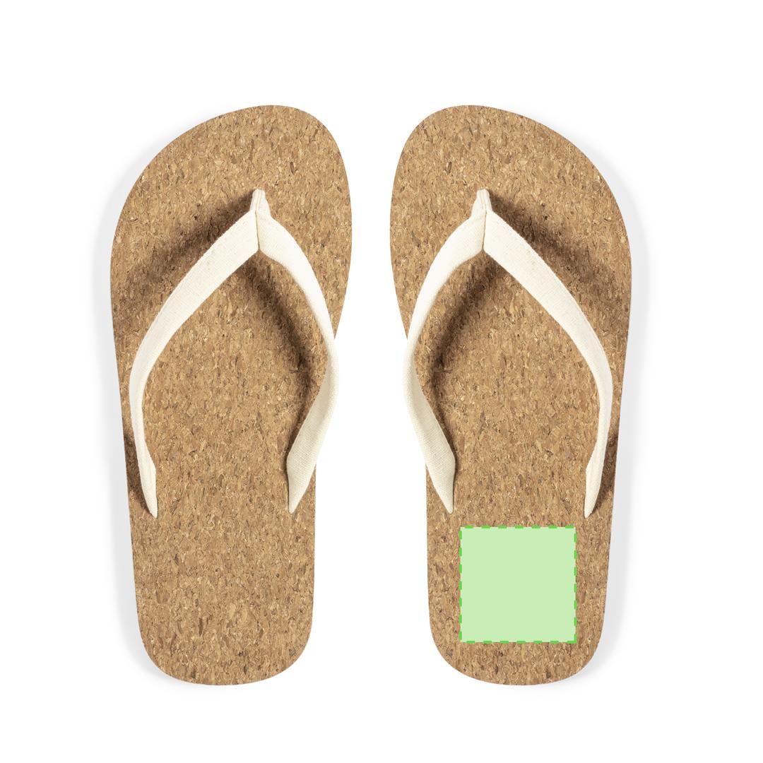 Par de chanclas Limited Edition con suela de corcho natural, tiras en color crudo y suela de EVA — tallas 36-38 y 42-44