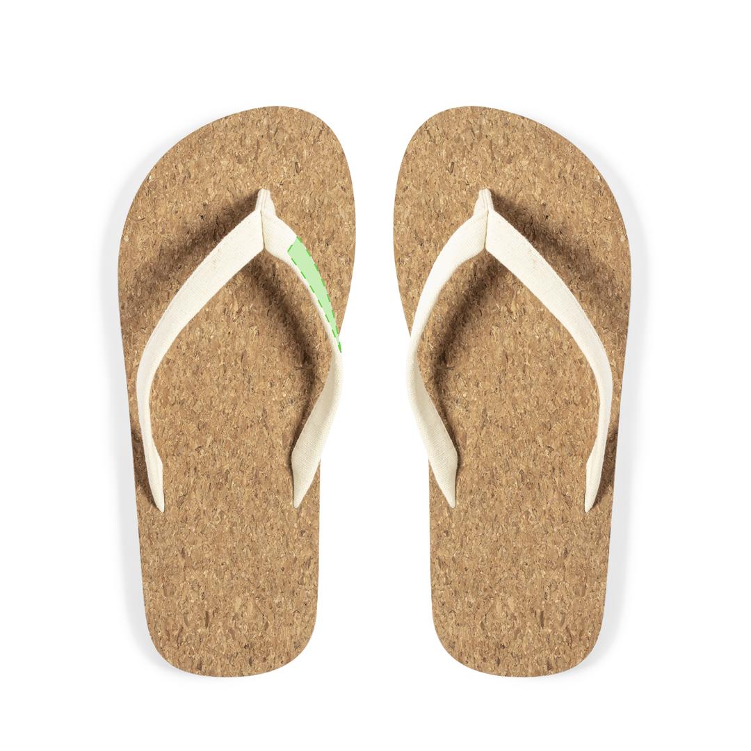 Par de chanclas Limited Edition con suela de corcho natural, tiras en color crudo y suela de EVA — tallas 36-38 y 42-44