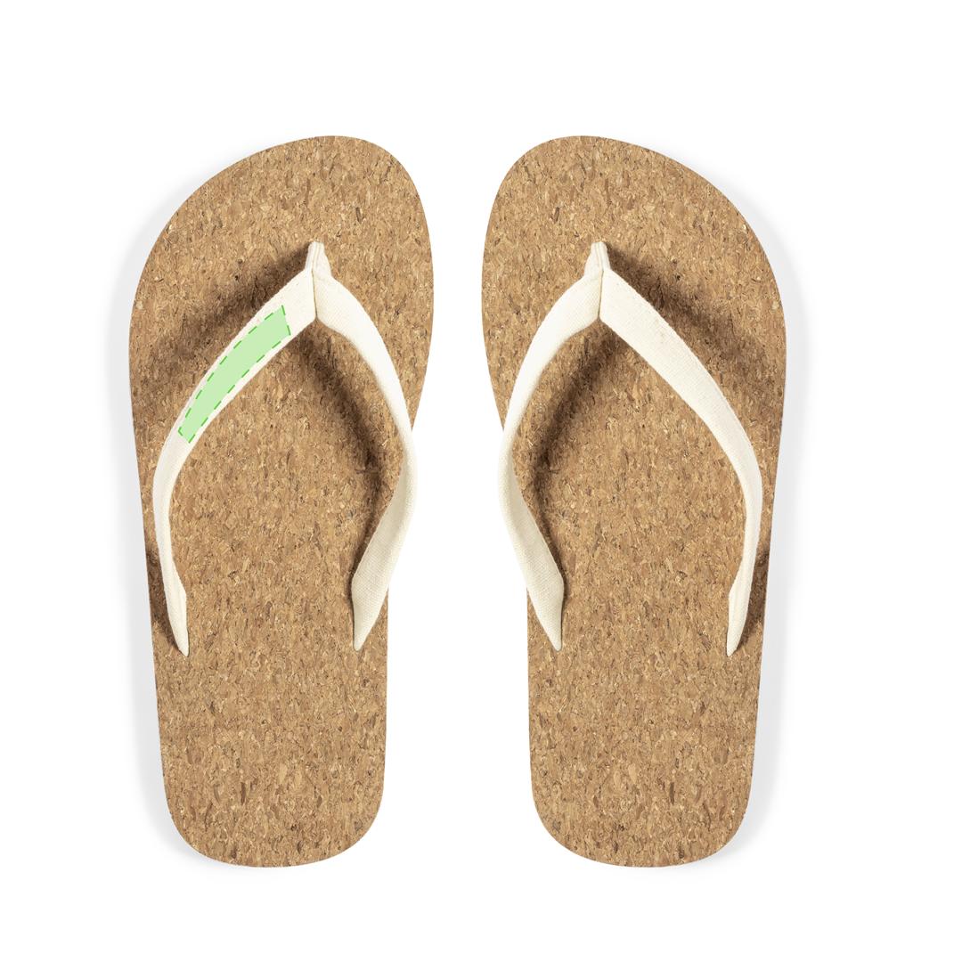 Par de chanclas Limited Edition con suela de corcho natural, tiras en color crudo y suela de EVA — tallas 36-38 y 42-44