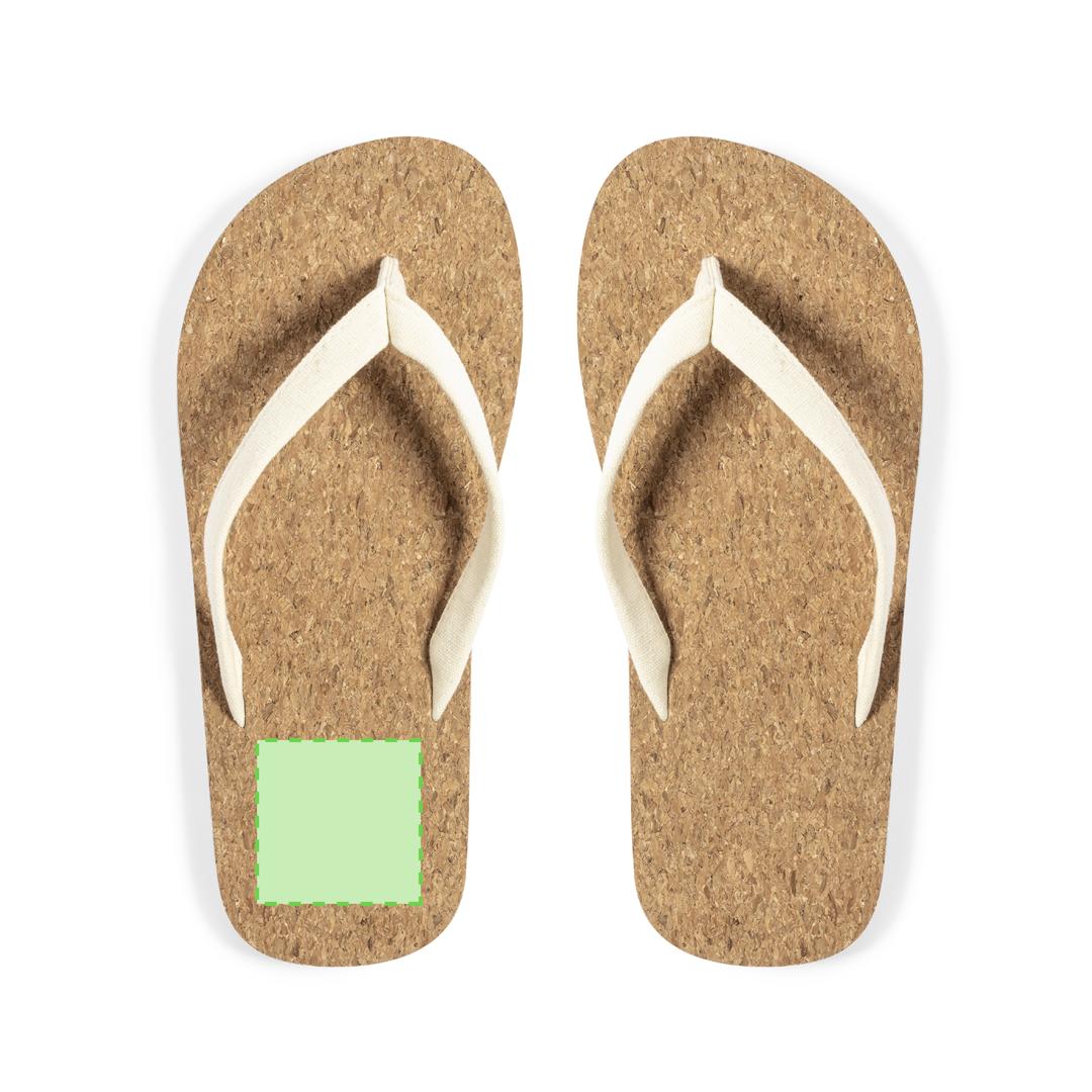 Par de chanclas Limited Edition con suela de corcho natural, tiras en color crudo y suela de EVA — tallas 36-38 y 42-44