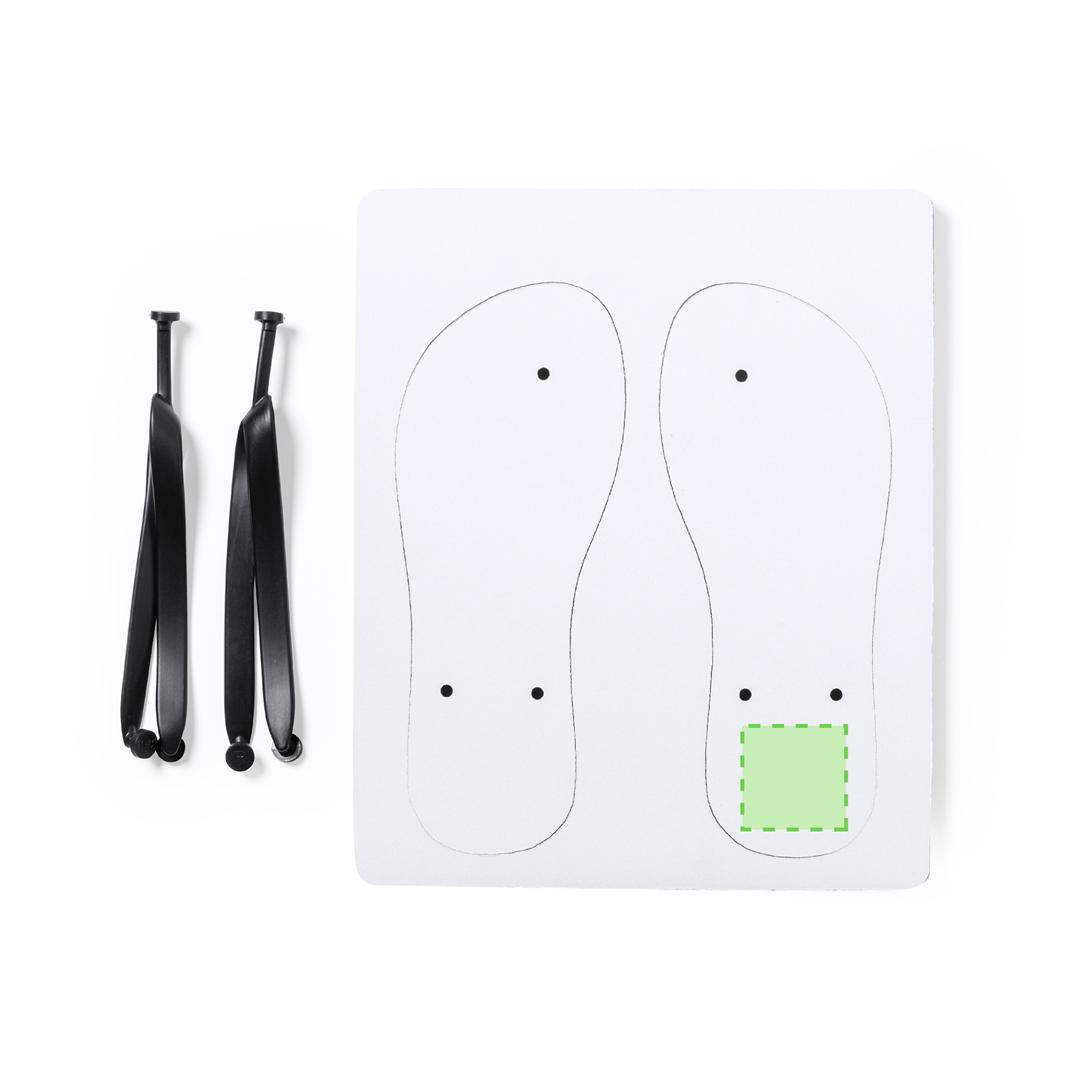 Par de chanclas con suela 100% sublimable en EVA y tiras de PVC negro — tallas 36-38 y 42-44