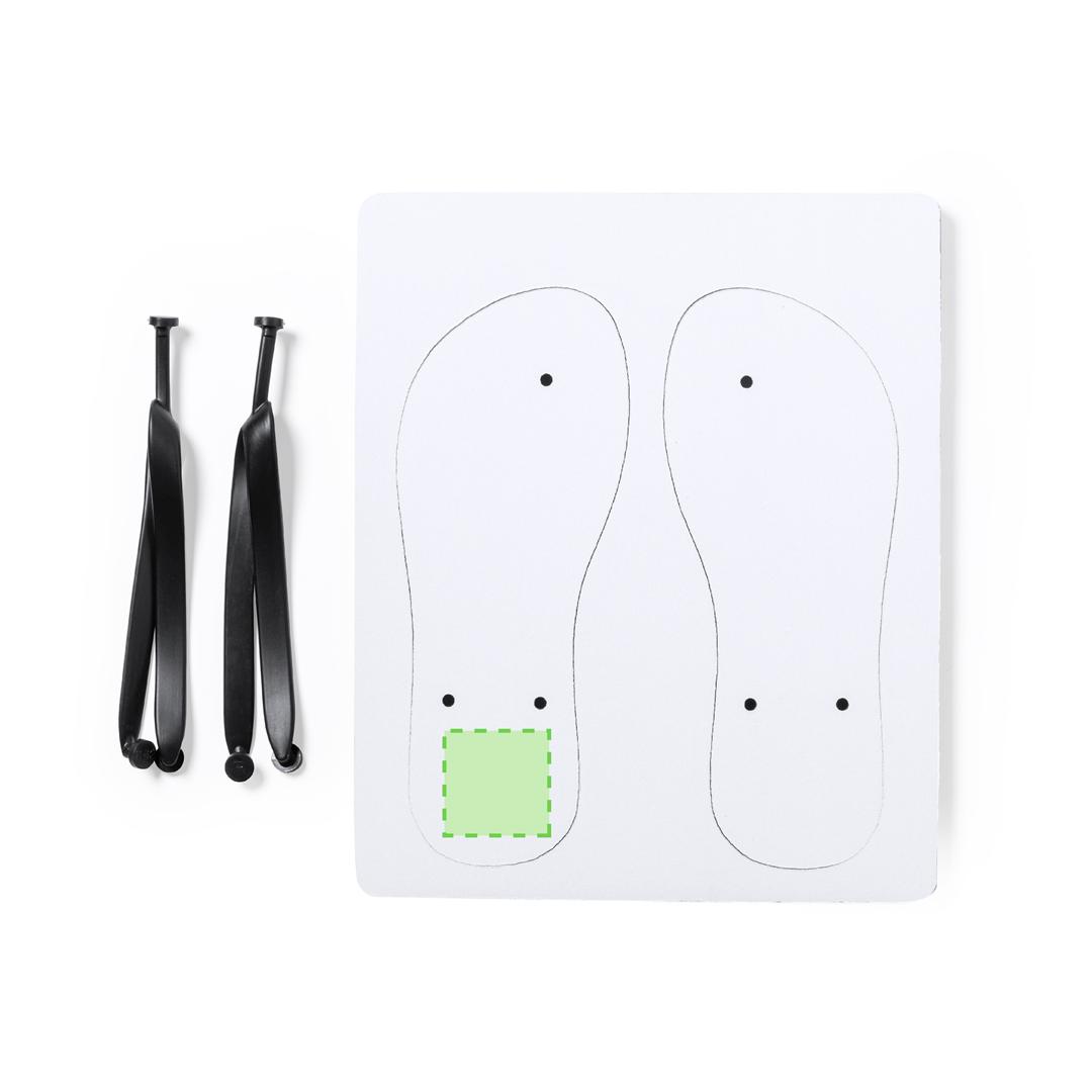 Par de chanclas con suela 100% sublimable en EVA y tiras de PVC negro — tallas 36-38 y 42-44