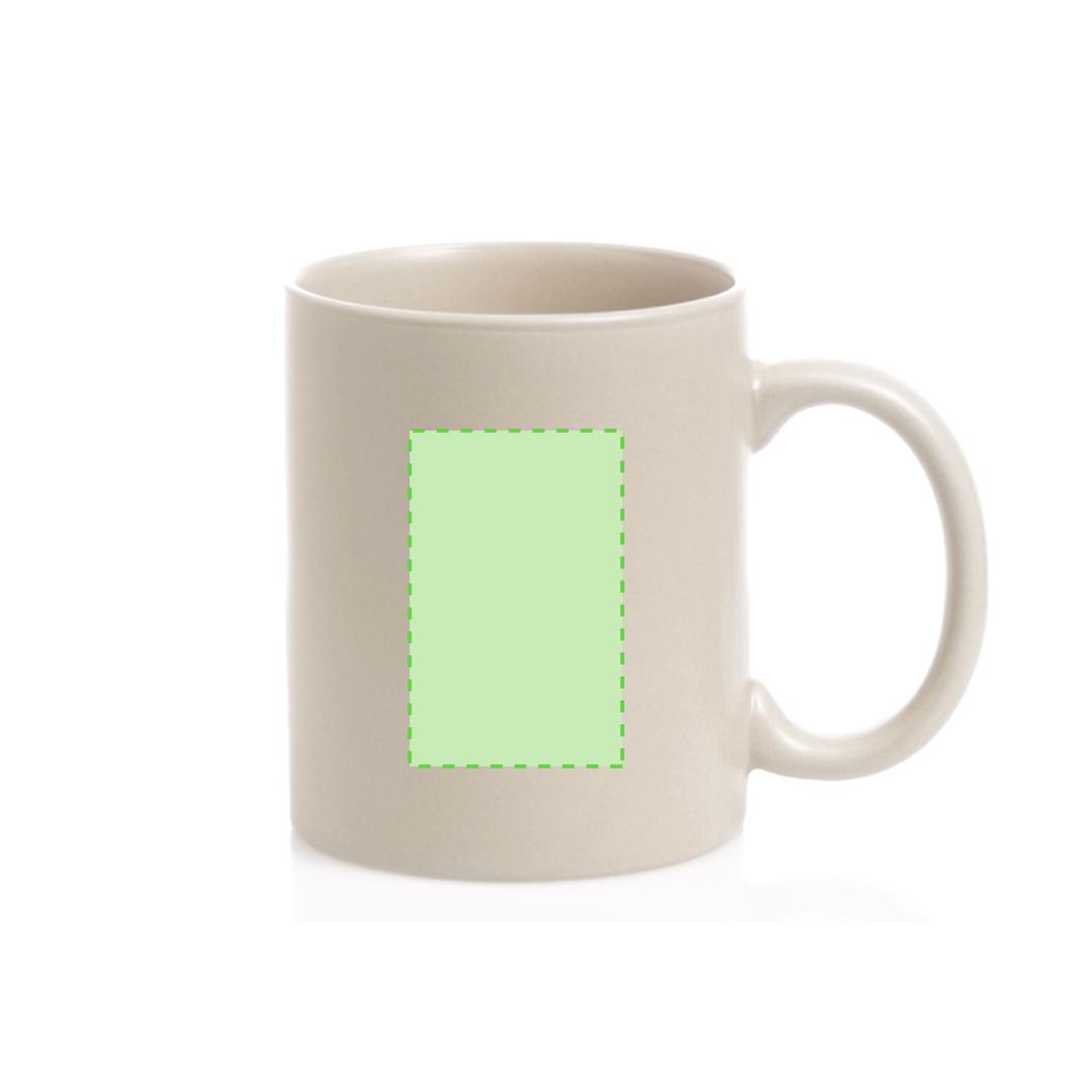 Taza de cerámica con relieve texturizado exterior 370 ml