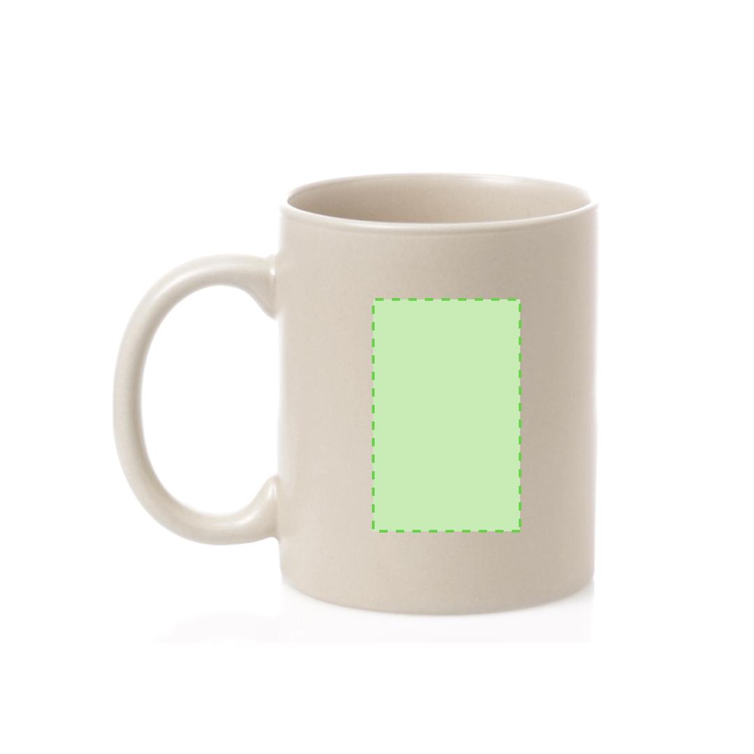 Taza de cerámica con relieve texturizado exterior 370 ml