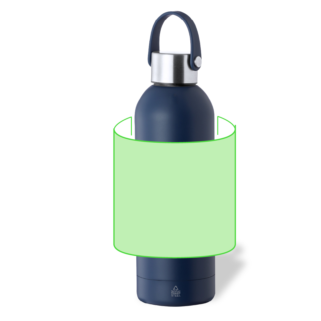 Bidón térmico minimalista de acero inoxidable reciclado 500 ml